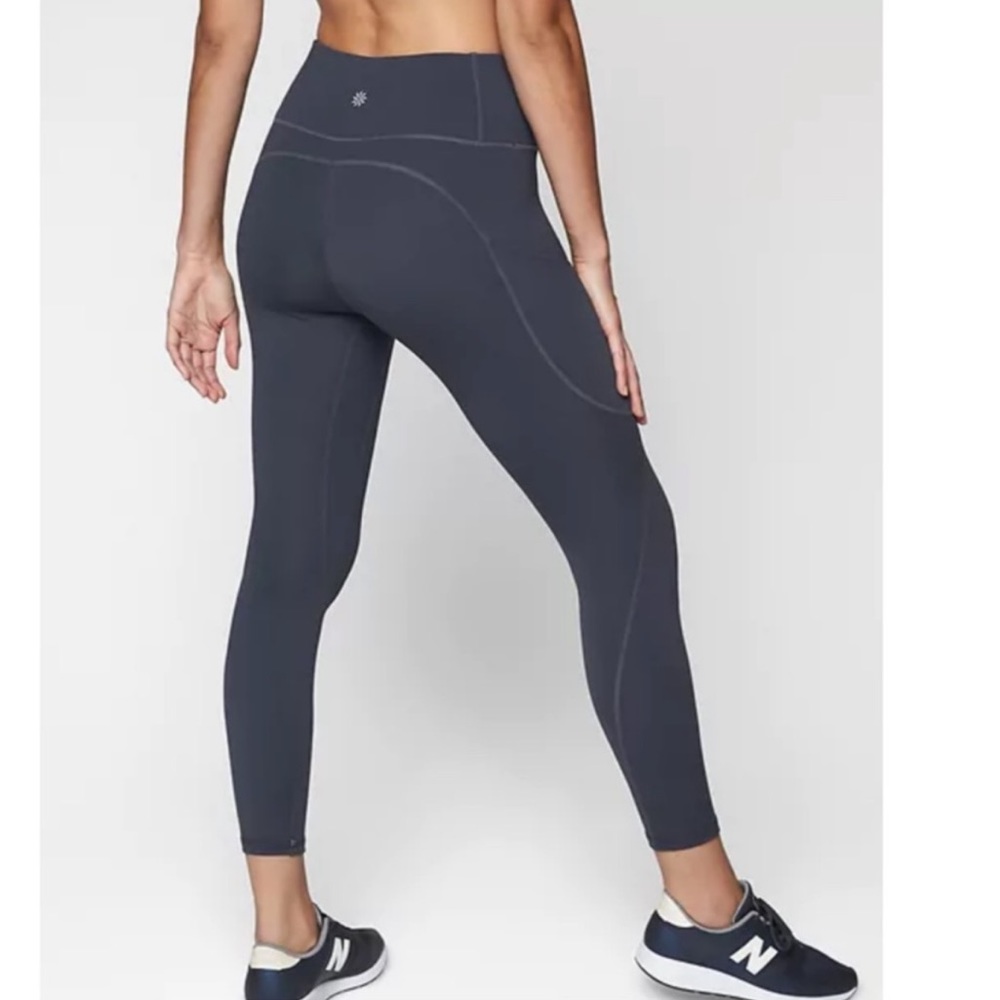 Athleta Up For Anything Light Compression 7/8 Legging Navy Blue Size S